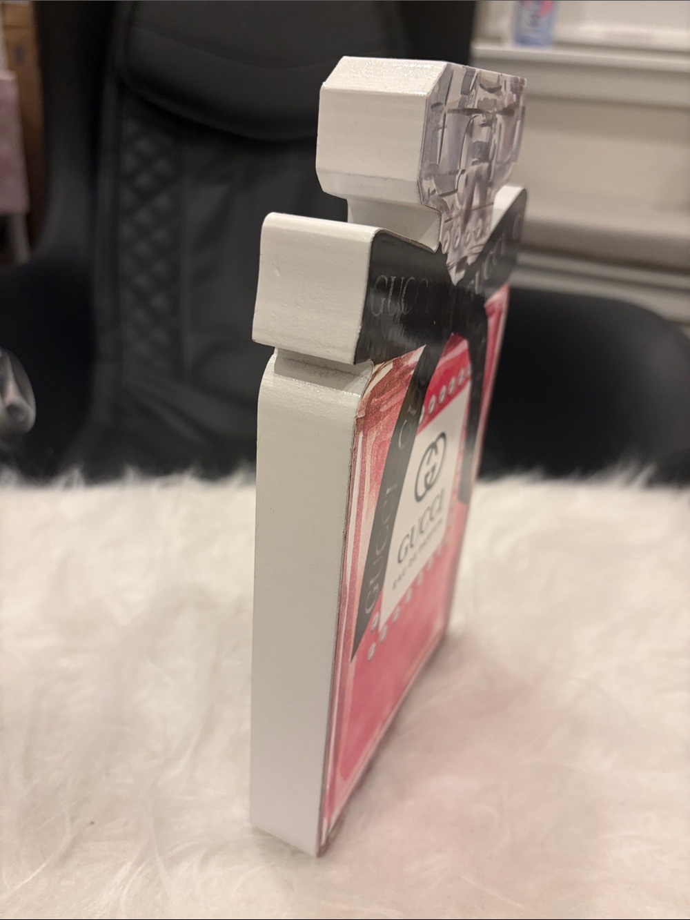New Gucci 3D Wood Perfume Bottle Decor Ornament - Picture 2 of 5
